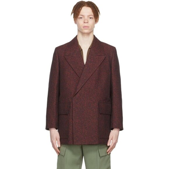 Jil Sander Exclusive Red Cotton Coat Size 52 US 42 L Mens Red NWT - Picture 1 of 16